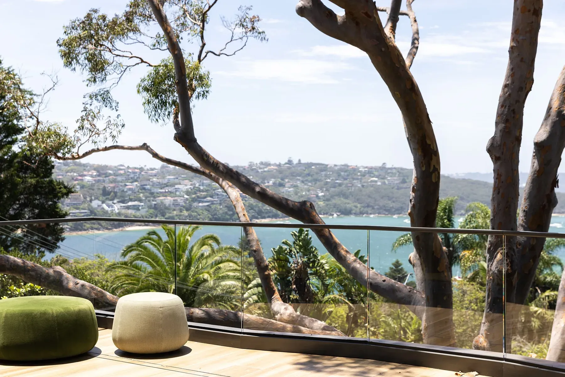 Mosman 02, Lower North Shore &mdash; terrace among eucalyptus trees with harbour views
